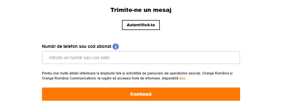 formular de contact orange